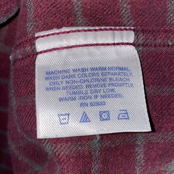 LANDS’ END Marion and Gray Flannel Shirt-XL Tall - Picture 7 of 7